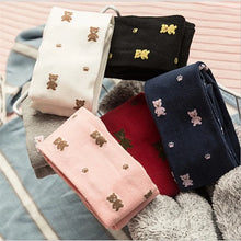 Load image into Gallery viewer, Baby Tights Winter Autumn Bear Print Soft Cotton Thick Warm Baby Girl Tights Newborn Toddler Tight Boy Girl Pantyhose Clothes