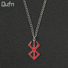 Load image into Gallery viewer, Berserk Necklace Guts Sword Logo Pendants Choker The Mad Warrior Of Norse Viking Mythology Men Chain Necklaces Xams Gift