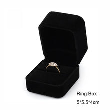 Load image into Gallery viewer, Black Velvet Full Range Jewelry Box Ring Earrings Holder Bracelet Box Pendant Necklace Organizer Jewelry Storage Box Gift Box