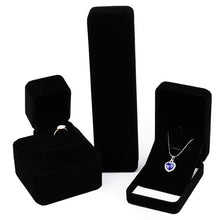 Load image into Gallery viewer, Black Velvet Full Range Jewelry Box Ring Earrings Holder Bracelet Box Pendant Necklace Organizer Jewelry Storage Box Gift Box