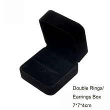 Load image into Gallery viewer, Black Velvet Full Range Jewelry Box Ring Earrings Holder Bracelet Box Pendant Necklace Organizer Jewelry Storage Box Gift Box