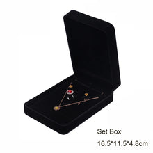 Load image into Gallery viewer, Black Velvet Full Range Jewelry Box Ring Earrings Holder Bracelet Box Pendant Necklace Organizer Jewelry Storage Box Gift Box