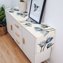 Load image into Gallery viewer, Blue Tulip Table Runner for Dining Table Kitchen Decor Anti-stain Dining Table Tablecloth Rectangular Dining Table Runner