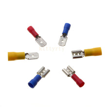 Load image into Gallery viewer, Box Insulated Male Female Spade Terminal Cable Connector Electrical Wire Crimp Butt Ring Fork Spade Lug Rolled Assorted Kit