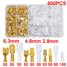 Load image into Gallery viewer, Box Insulated Male Female Wire Connector 2.8/4.8/6.3mm Electrical Crimp Terminals Termin Spade Connectors Assorted Kit