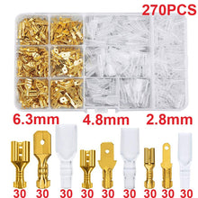 Load image into Gallery viewer, Box Insulated Male Female Wire Connector 2.8/4.8/6.3mm Electrical Crimp Terminals Termin Spade Connectors Assorted Kit