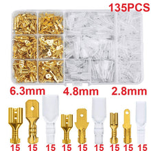 Load image into Gallery viewer, Box Insulated Male Female Wire Connector 2.8/4.8/6.3mm Electrical Crimp Terminals Termin Spade Connectors Assorted Kit