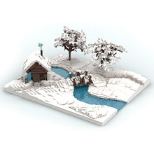 Load image into Gallery viewer, BuildMOC The Medieval Architecture Winter Chapel Building Blocks Christmas Church House Bricks Toys For Children Birthday Gifts