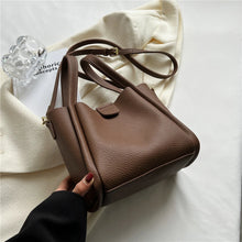 Load image into Gallery viewer, Burminsa Small Tote Bucket Bags For Women Trend Designer Soft Ladies Shoulder Crossbody Bag PU Leather Handbags And Purses