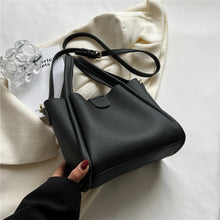 Load image into Gallery viewer, Burminsa Small Tote Bucket Bags For Women Trend Designer Soft Ladies Shoulder Crossbody Bag PU Leather Handbags And Purses