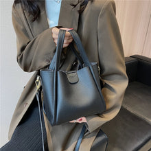 Load image into Gallery viewer, Burminsa Small Tote Bucket Bags For Women Trend Designer Soft Ladies Shoulder Crossbody Bag PU Leather Handbags And Purses