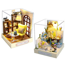 Load image into Gallery viewer, CUTEBEE DIY Doll House Miniature Dollhouse with Dust Cover Furniture Toys for Children Birthday Gift