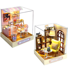 Load image into Gallery viewer, CUTEBEE DIY Doll House Miniature Dollhouse with Dust Cover Furniture Toys for Children Birthday Gift
