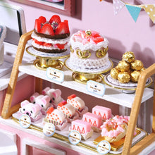 Load image into Gallery viewer, CUTEBEE DIY Doll House Miniature Dollhouse with Dust Cover Furniture Toys for Children Birthday Gift
