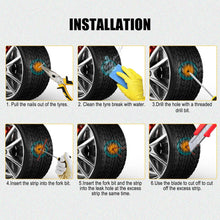 Load image into Gallery viewer, Car Tire Repair Tool Kit Studding Set Auto Bike Puncture Plug Garage Needle Nose Pliers Vacuum Film Nail Screws W/ Storage Case