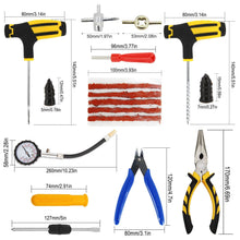 Load image into Gallery viewer, Car Tire Repair Tool Kit Studding Set Auto Bike Puncture Plug Garage Needle Nose Pliers Vacuum Film Nail Screws W/ Storage Case