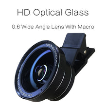 Load image into Gallery viewer, Cellphone HD 15X Macro Len +0.6X Wide Angle Lens for Iphone 14 Pro Smartphones Mobile Phone 37mm Macro Lens for Nails
