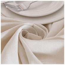 Load image into Gallery viewer, Christmas Linen Cotton Thicken Solid Tablecloth White Lace Hem Splice Washable Coffee Dinner Table Cloth for Wedding Banquet