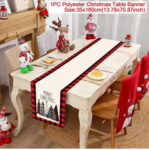 Load image into Gallery viewer, Christmas Table Runner Merry Christmas Decorations 2023 For Home Tablecloth Navidad Noel Kerst Xmas Gifts New Year 2024 Natal