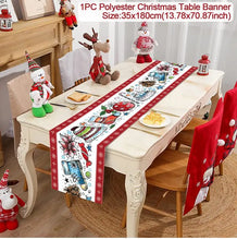 Load image into Gallery viewer, Christmas Table Runner Merry Christmas Decorations 2023 For Home Tablecloth Navidad Noel Kerst Xmas Gifts New Year 2024 Natal