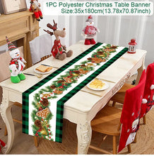 Load image into Gallery viewer, Christmas Table Runner Merry Christmas Decorations 2023 For Home Tablecloth Navidad Noel Kerst Xmas Gifts New Year 2024 Natal