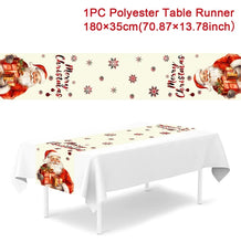 Load image into Gallery viewer, Christmas Table Runner Merry Christmas Decorations 2023 For Home Tablecloth Navidad Noel Kerst Xmas Gifts New Year 2024 Natal