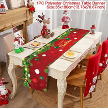 Load image into Gallery viewer, Christmas Table Runner Merry Christmas Decorations 2023 For Home Tablecloth Navidad Noel Kerst Xmas Gifts New Year 2024 Natal