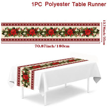 Load image into Gallery viewer, Christmas Table Runner Merry Christmas Decorations 2023 For Home Tablecloth Navidad Noel Kerst Xmas Gifts New Year 2024 Natal
