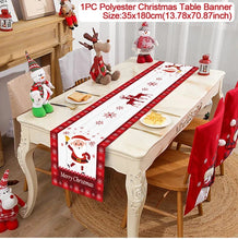 Load image into Gallery viewer, Christmas Table Runner Merry Christmas Decorations 2023 For Home Tablecloth Navidad Noel Kerst Xmas Gifts New Year 2024 Natal