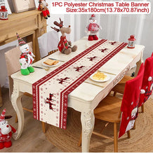 Load image into Gallery viewer, Christmas Table Runner Merry Christmas Decorations 2023 For Home Tablecloth Navidad Noel Kerst Xmas Gifts New Year 2024 Natal