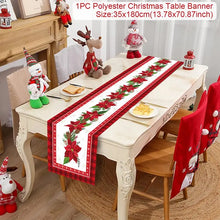 Load image into Gallery viewer, Christmas Table Runner Merry Christmas Decorations 2023 For Home Tablecloth Navidad Noel Kerst Xmas Gifts New Year 2024 Natal