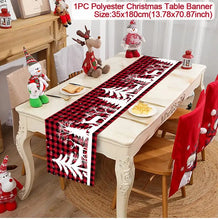 Load image into Gallery viewer, Christmas Table Runner Merry Christmas Decorations 2023 For Home Tablecloth Navidad Noel Kerst Xmas Gifts New Year 2024 Natal