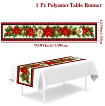 Load image into Gallery viewer, Christmas Table Runner Merry Christmas Decorations 2023 For Home Tablecloth Navidad Noel Kerst Xmas Gifts New Year 2024 Natal