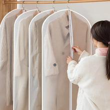 Load image into Gallery viewer, Clothes Hanging Dust Cover Suit Coat bags Waterproof Dustproof Clothes Protector Hanging Organizer Wardrobe Storage Bag