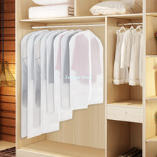 Load image into Gallery viewer, Clothes Hanging Dust Cover Wedding Dress Cover Suit Coat Storage Bag Clear Garment Bag Organizer Wardrobe Hanging Clothing Cover