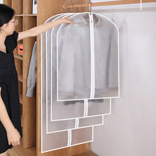 Load image into Gallery viewer, 3pcs/set Clothes Hanging Dust Cover Wedding Dress Cover Suit Coat Storage Bag Garment Bags Organizer Wardrobe Hanging Clothing Organizers