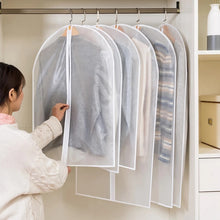 Load image into Gallery viewer, 5pcs Clothes Hanging Dust cover wedding Dress Cover Suit Coat Storage Bag Garment bags Organizer Wardrobe Hanging Clothing Organizers