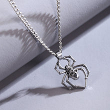 Load image into Gallery viewer, Coconal Hip Hop Punk Spider Pendant Chain Necklace For Women Men On The Neck Fashion Jewelry Gift Silver Color Choker