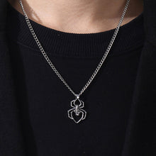 Load image into Gallery viewer, Coconal Hip Hop Punk Spider Pendant Chain Necklace For Women Men On The Neck Fashion Jewelry Gift Silver Color Choker