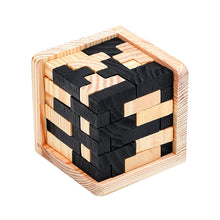 Load image into Gallery viewer, Creative 3D Wooden Cube Puzzle Ming Luban Interlocking Educational Toys For Children Kids Brain Teaser Early Learning Toy Gift