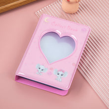 Load image into Gallery viewer, Cute Bear Photo Album 3 Inch Love Heart Hollow Picture Storage Case Kpop Card Binder Name Card Book Photocard Holder 40 Pockets