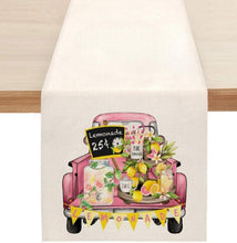 Load image into Gallery viewer, Cute Natural Jute Burlap Easter bunny flower eggs cow printed Table Runner table flag cloth cover tablecloth party home decor