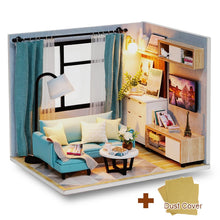 Load image into Gallery viewer, Cutebee DIY Dollhouse Kit With Furniture LED Lights Diy Miniature Building Little House Wooden Toys for Children Adult