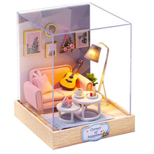 Load image into Gallery viewer, Cutebee DIY Dollhouse Kit With Furniture LED Lights Diy Miniature Building Little House Wooden Toys for Children Adult