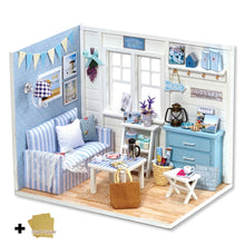 Load image into Gallery viewer, Cutebee DIY Dollhouse Kit With Furniture LED Lights Diy Miniature Building Little House Wooden Toys for Children Adult