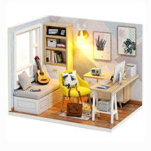 Load image into Gallery viewer, Cutebee DIY Dollhouse Kit With Furniture LED Lights Diy Miniature Building Little House Wooden Toys for Children Adult