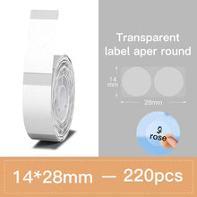 Load image into Gallery viewer, D101 D11 D110 Round Paper Niimbot Printing Paper Self Adhesive Sticker Transparent Waterproof Sticker for D11 Label Maker