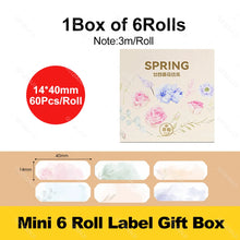 Load image into Gallery viewer, D11 D110 Label Sticker Official Paper Roll Replacement for Niimbot Printer Color White Transparent Clear Papers Waterproof D101