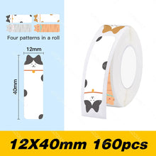 Load image into Gallery viewer, D11 D110 Label Sticker Official Paper Roll Replacement for Niimbot Printer Color White Transparent Clear Papers Waterproof D101