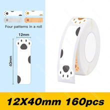 Load image into Gallery viewer, D11 D110 Label Sticker Official Paper Roll Replacement for Niimbot Printer Color White Transparent Clear Papers Waterproof D101